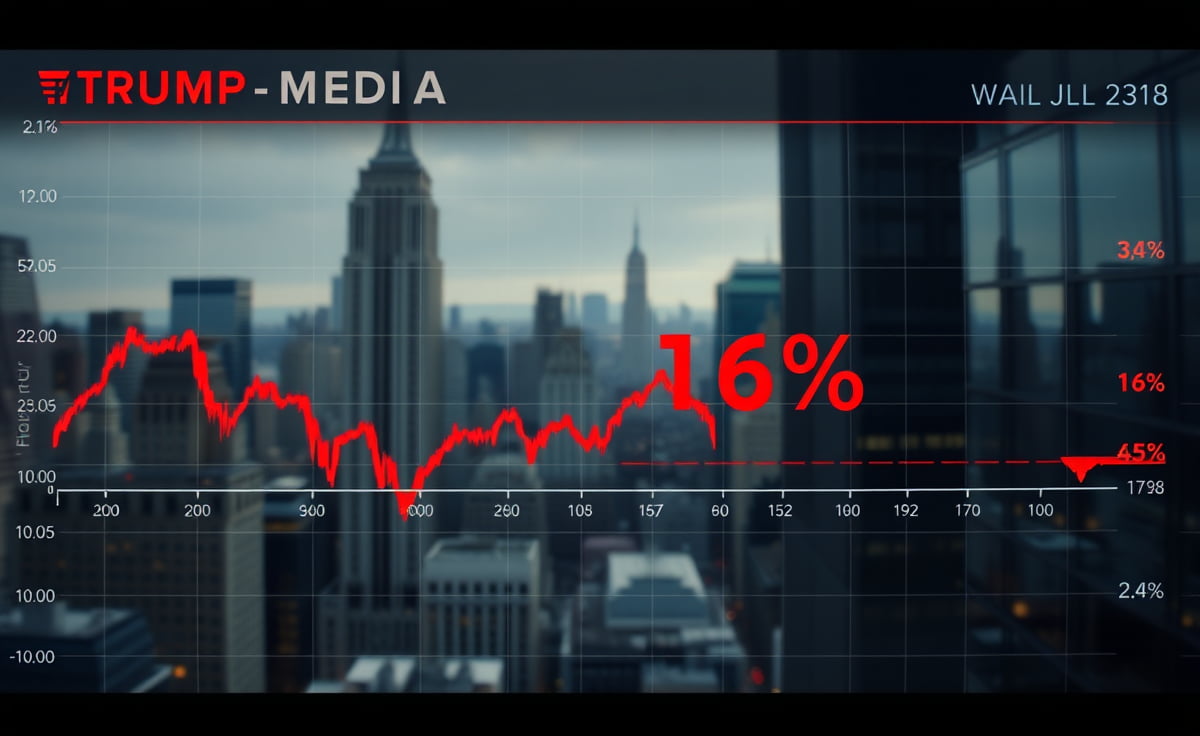 Caen acciones de Trump Media tras debate presidencial 1 Acciones de Trump Media caen debajo del 16% tras el debate